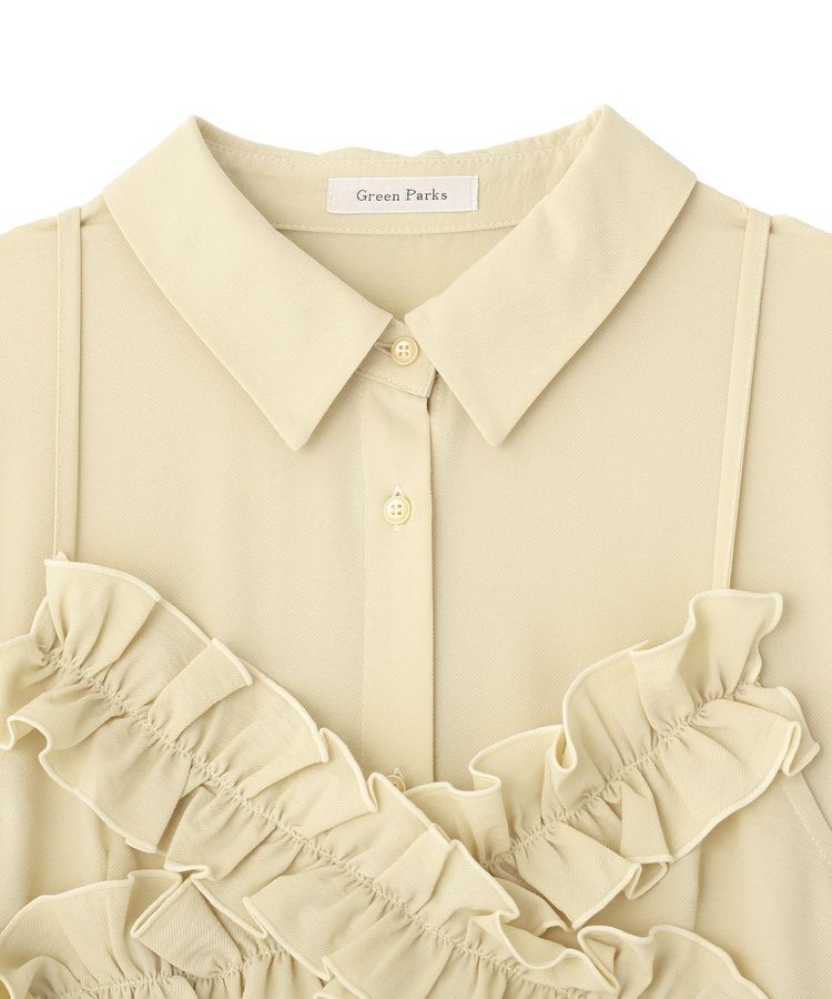 Green Parks「SET2点フリルビスチェ＋シャツワンピース」|ワンピース|