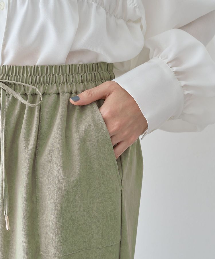 Green Parks「表面感サテンタックパンツ」|その他|