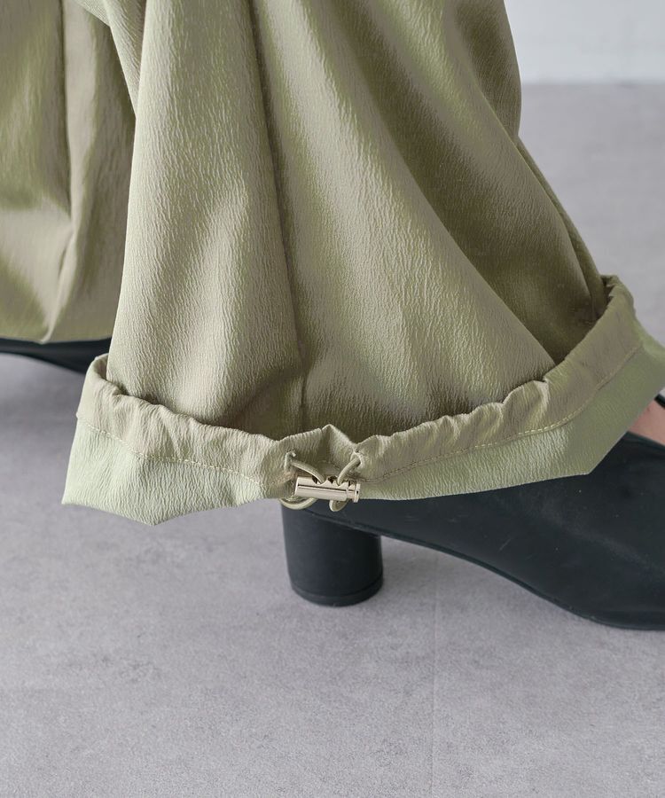 Green Parks「表面感サテンタックパンツ」|その他|