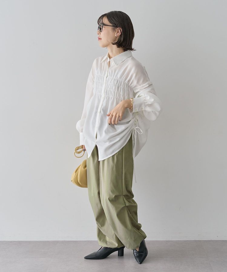 Green Parks「表面感サテンタックパンツ」|その他|