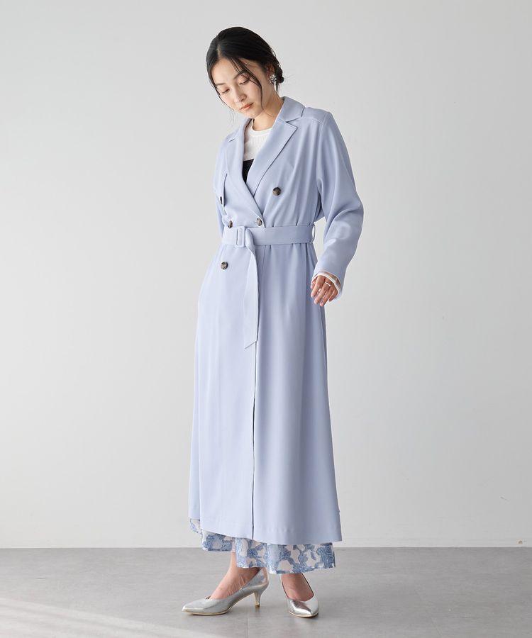 YECCA VECCA「【UVカット/花粉ガード】素材MIXトレンチコート」|トレンチコート|