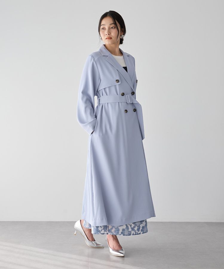 YECCA VECCA「【UVカット/花粉ガード】素材MIXトレンチコート」|トレンチコート|