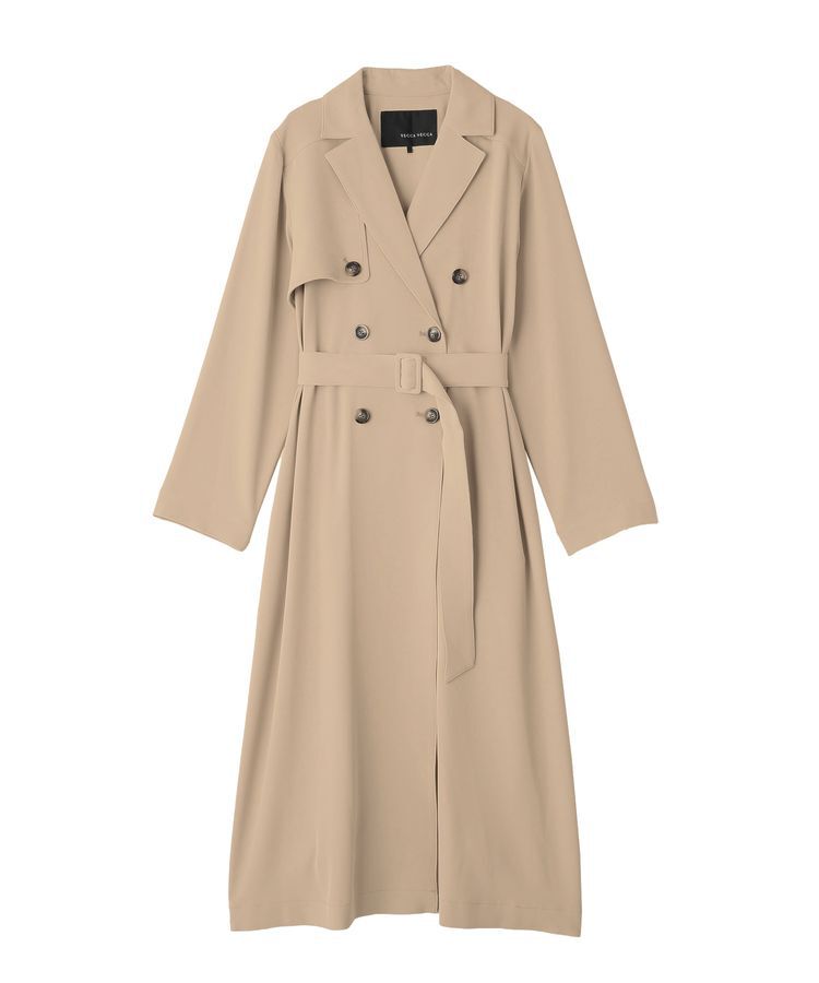 YECCA VECCA「【UVカット/花粉ガード】素材MIXトレンチコート」|トレンチコート|