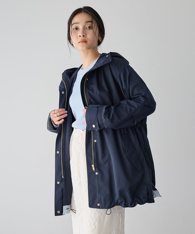 YECCA VECCA「【撥水/花粉ガード】ミドル丈マウンテンパーカー」|ブルゾン・スタジャン|