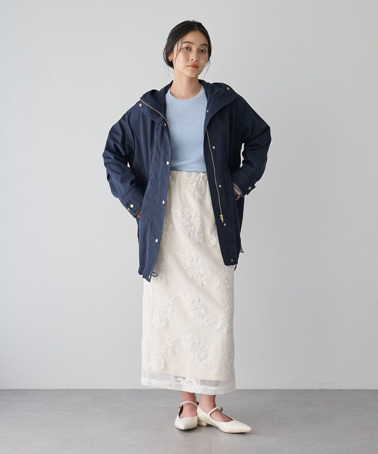 YECCA VECCA「【撥水/花粉ガード】ミドル丈マウンテンパーカー」|ブルゾン・スタジャン|