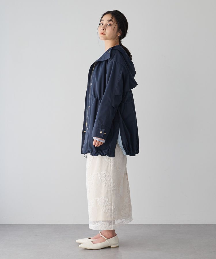YECCA VECCA「【撥水/花粉ガード】ミドル丈マウンテンパーカー」|ブルゾン・スタジャン|