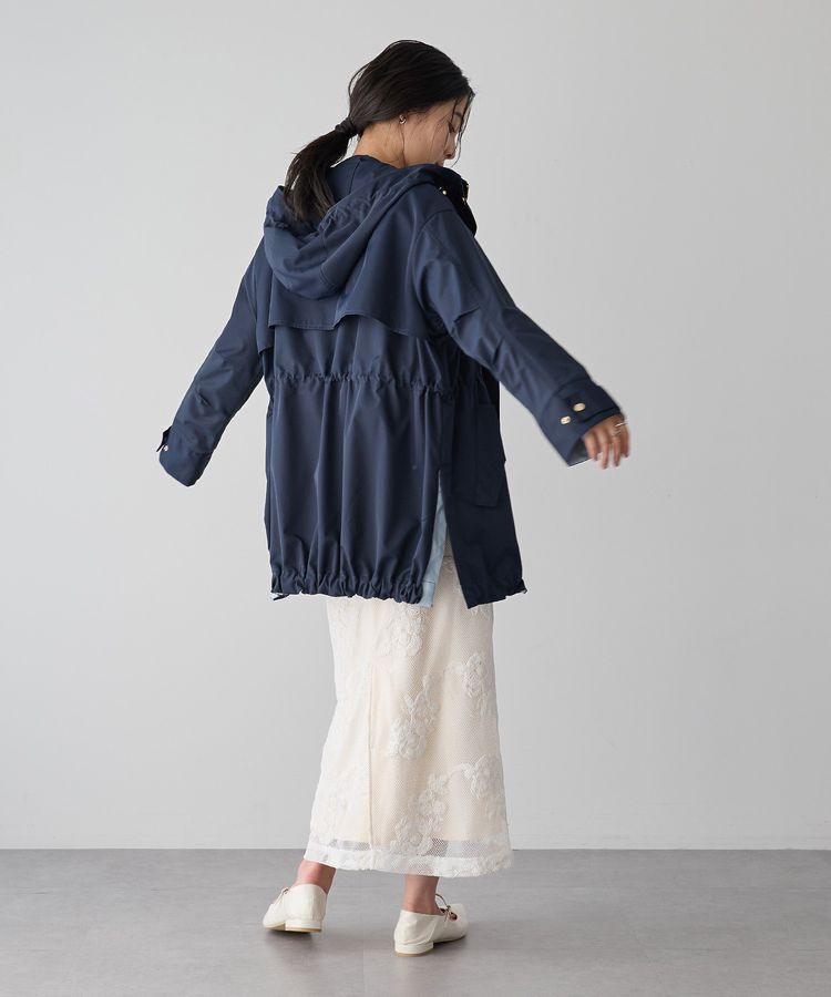 YECCA VECCA「【撥水/花粉ガード】ミドル丈マウンテンパーカー」|ブルゾン・スタジャン|