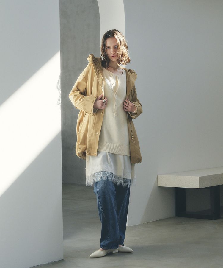 YECCA VECCA「【撥水/花粉ガード】ミドル丈マウンテンパーカー」|ブルゾン・スタジャン|