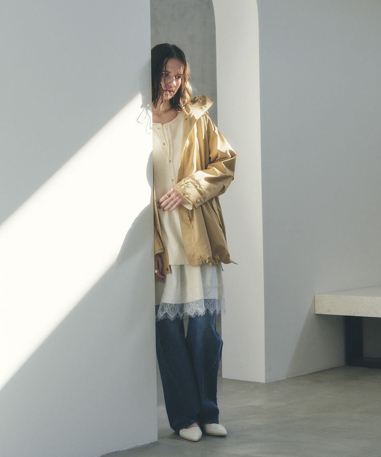 YECCA VECCA「【撥水/花粉ガード】ミドル丈マウンテンパーカー」|ブルゾン・スタジャン|