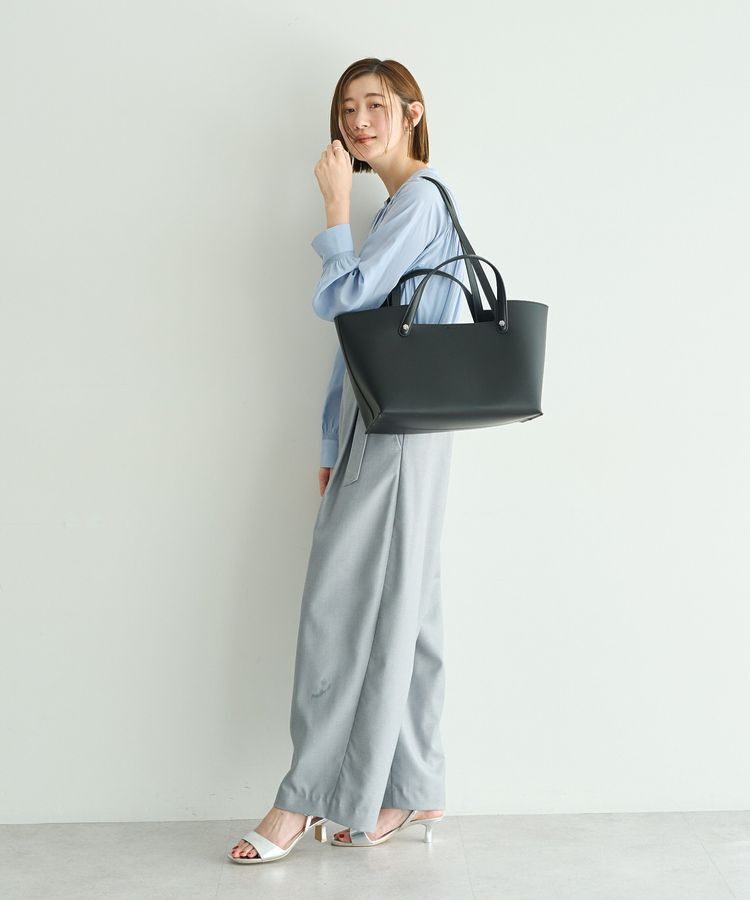 YECCA VECCA「【cache cache】ポーチ付き横長2wayトート」|トートバッグ|