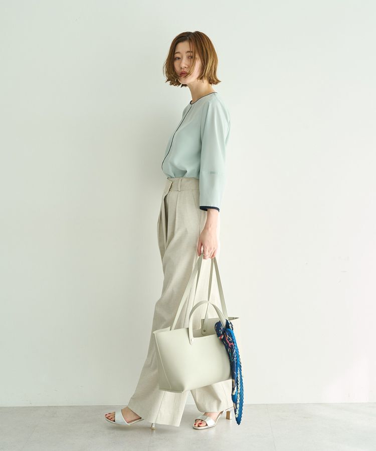 YECCA VECCA「【cache cache】ポーチ付き横長2wayトート」|トートバッグ|