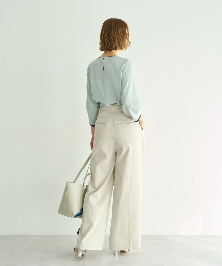 YECCA VECCA「【cache cache】ポーチ付き横長2wayトート」|トートバッグ|