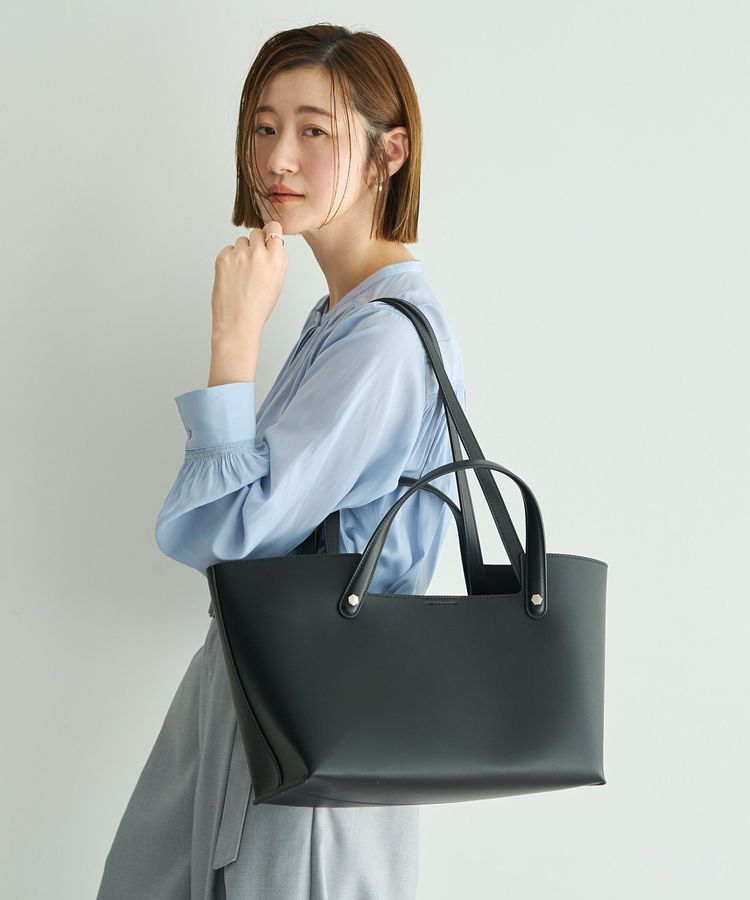 YECCA VECCA「【cache cache】ポーチ付き横長2wayトート」|トートバッグ|