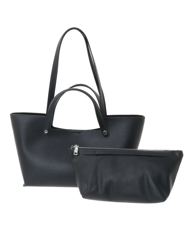 YECCA VECCA「【cache cache】ポーチ付き横長2wayトート」|トートバッグ|