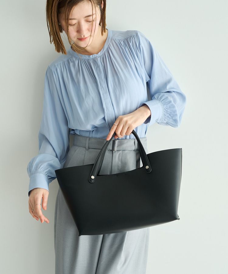 YECCA VECCA「【cache cache】ポーチ付き横長2wayトート」|トートバッグ|