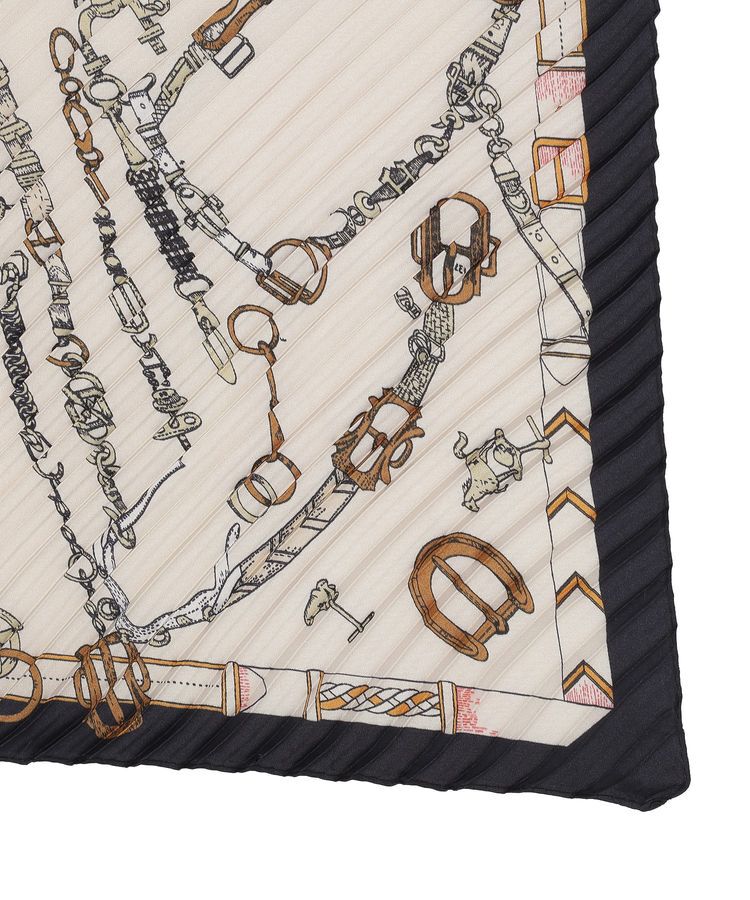 YECCA VECCA「ビットプリントプリーツスカーフ」|バンダナ・スカーフ|