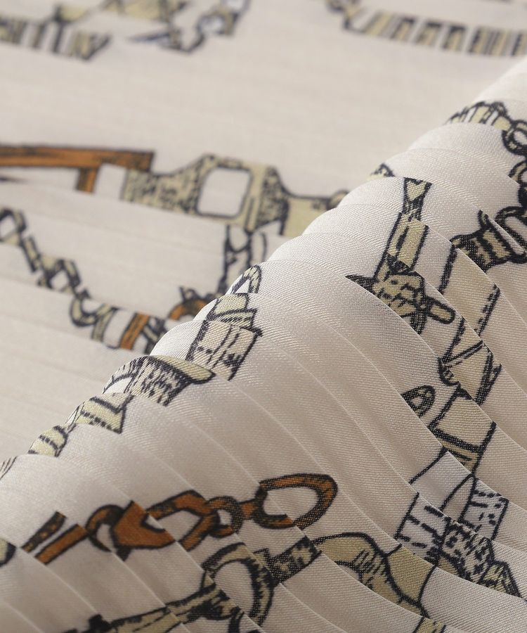 YECCA VECCA「ビットプリントプリーツスカーフ」|バンダナ・スカーフ|