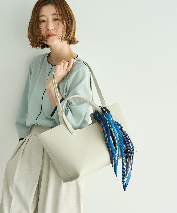 YECCA VECCA「ビットプリントプリーツスカーフ」|バンダナ・スカーフ|