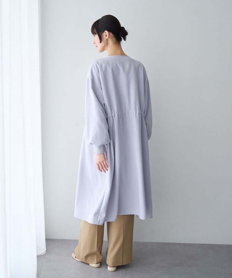 YECCA VECCA「ノーカラーラペルロングコート」|ノーカラーコート|