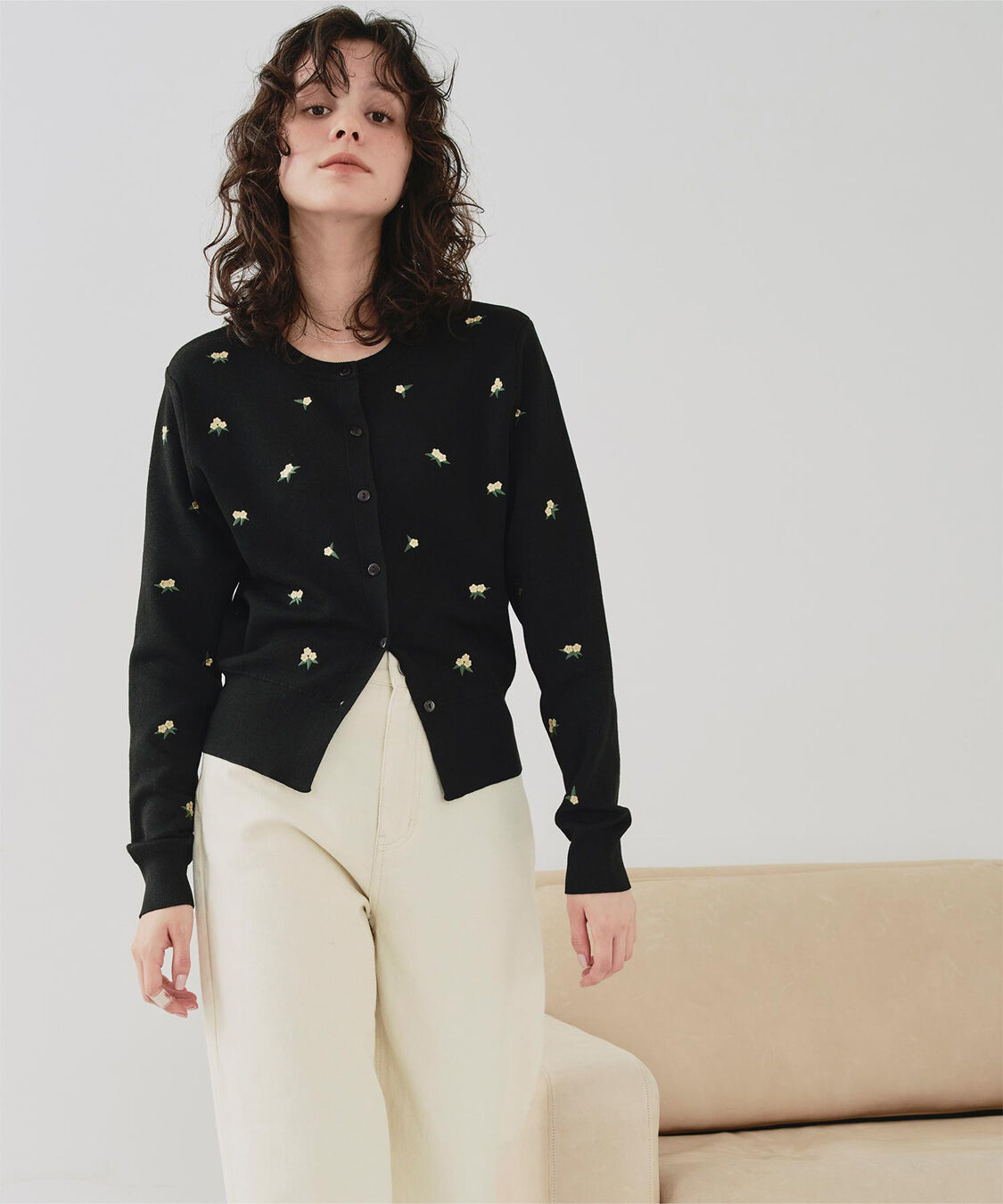 titivate「フラワー刺繍カーディガン」|カーディガン|