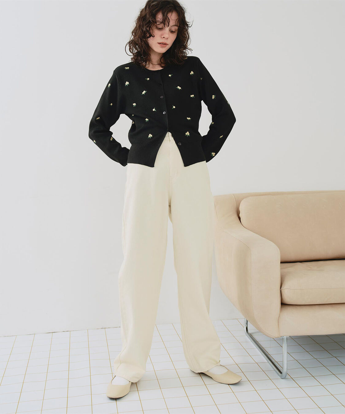 titivate「フラワー刺繍カーディガン」|カーディガン|