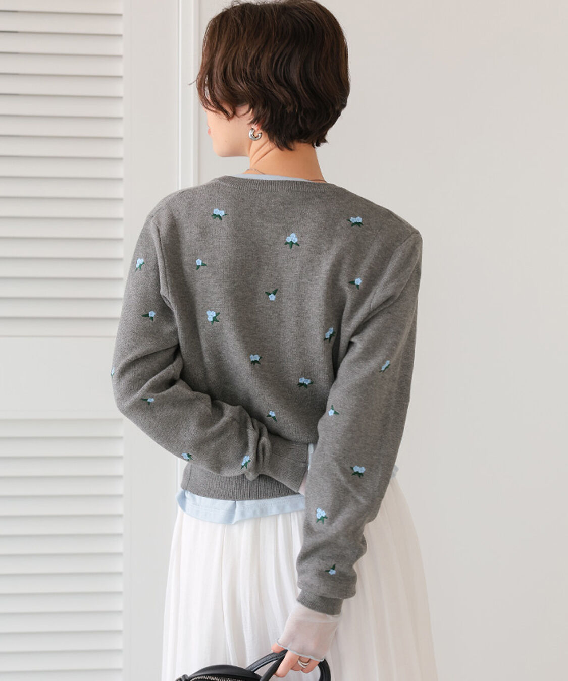 titivate「フラワー刺繍カーディガン」|カーディガン|