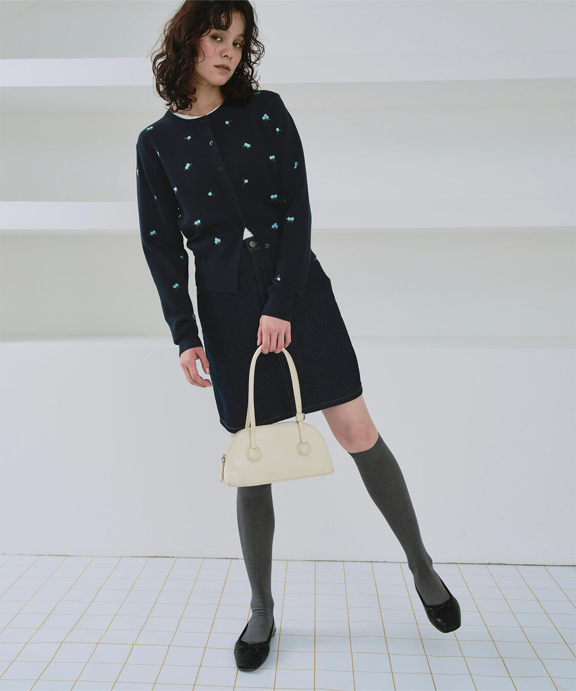 titivate「フラワー刺繍カーディガン」|カーディガン|