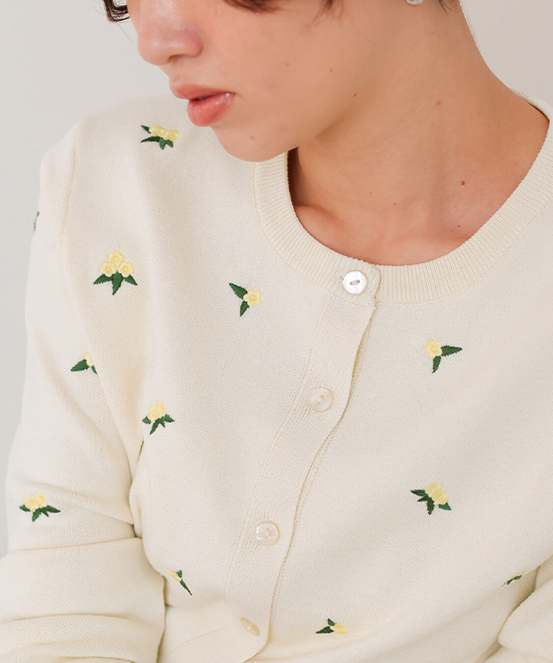 titivate「フラワー刺繍カーディガン」|カーディガン|