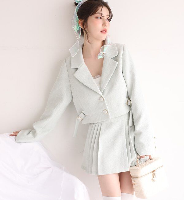  「ツイードプリーツミニスカート／サイズ展開あり」|スカート|