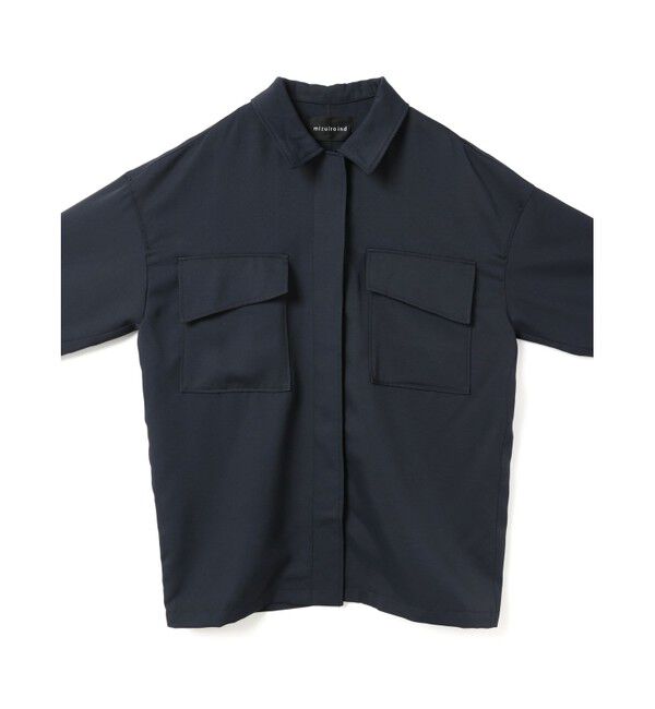mizuiro ind「mizuiro ind ワークワイドシャツジャケット」|テーラードジャケット|