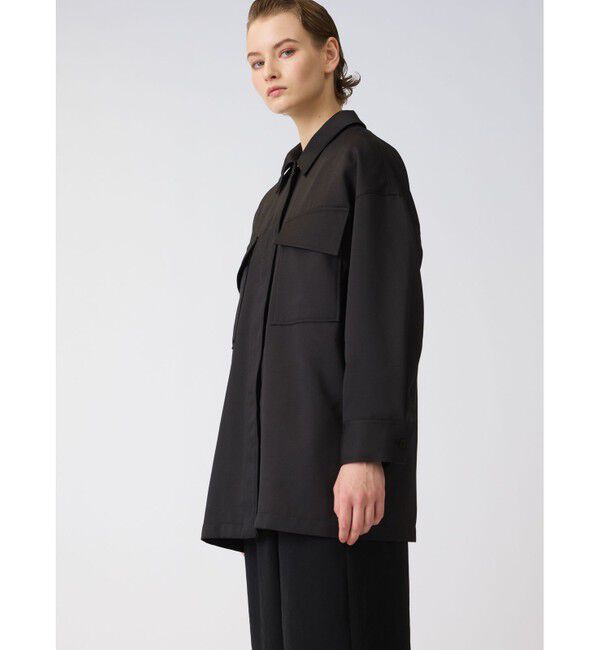 mizuiro ind「mizuiro ind ワークワイドシャツジャケット」|テーラードジャケット|