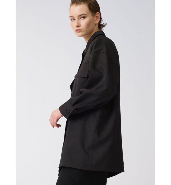 mizuiro ind「mizuiro ind ワークワイドシャツジャケット」|テーラードジャケット|