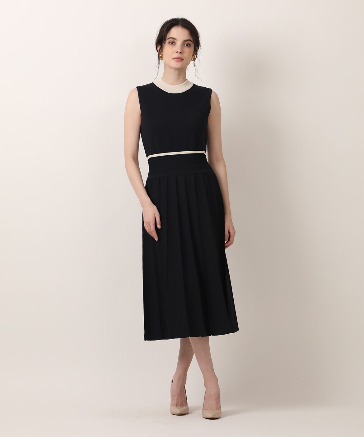 Maglie le cassetto「《大きいサイズ》バイカラーニットワンピース《M Maglie le cassetto》」|その他|