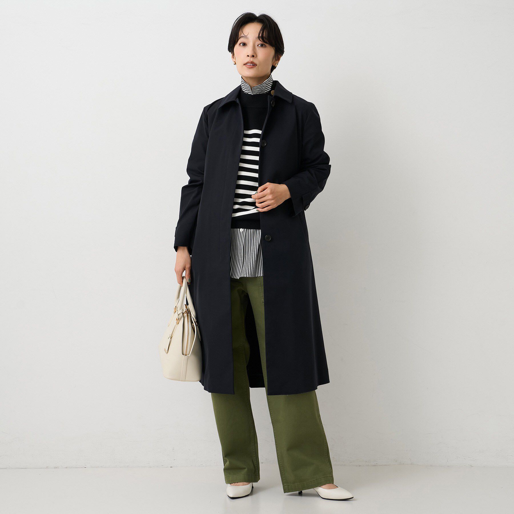 UNTITLED「【はっ水/洗える/セレモニーにも】タスランステンカラーコート」|ステンカラーコート|