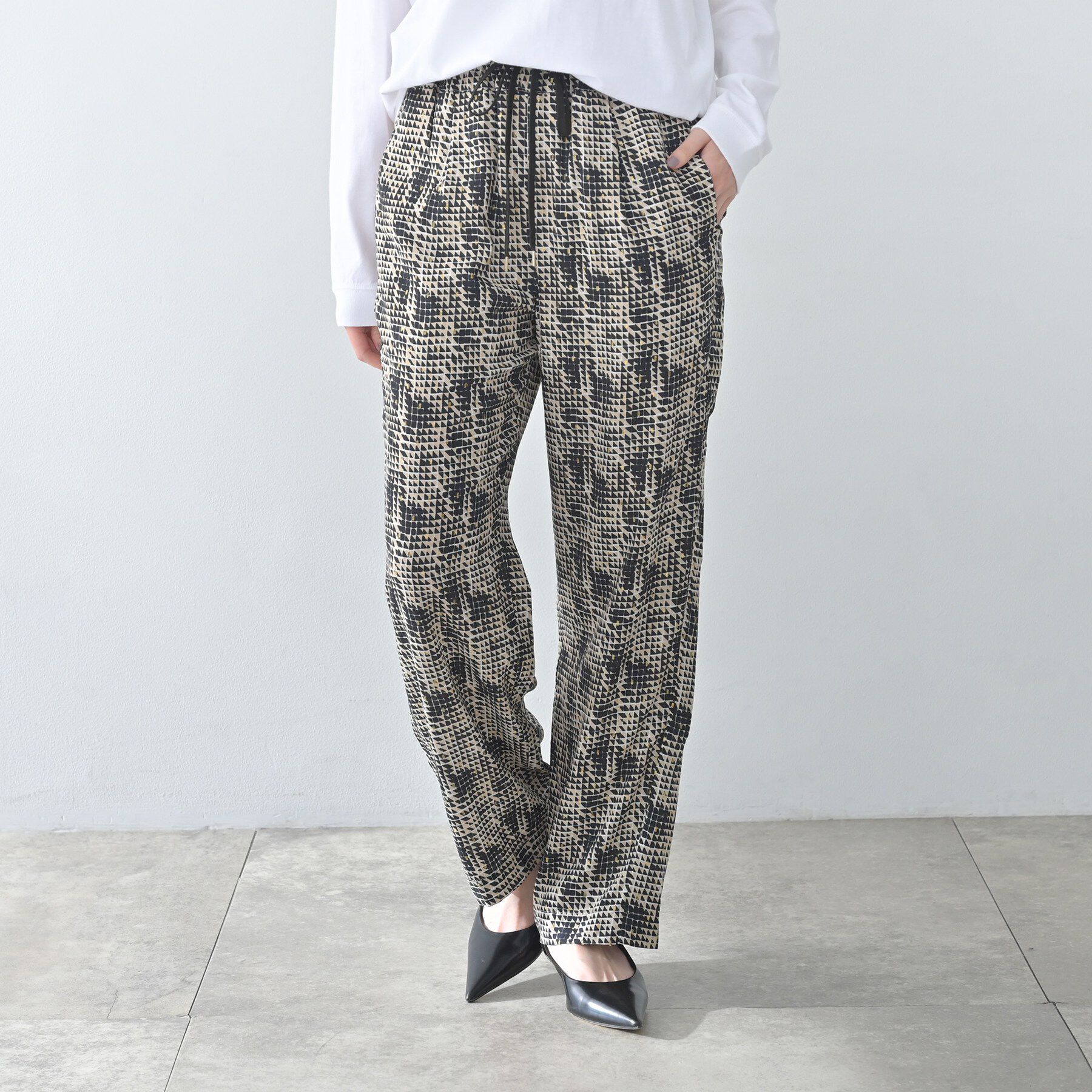 UNTITLED「【Munich】ワイドレッグイージーパンツ／geometric」|その他|