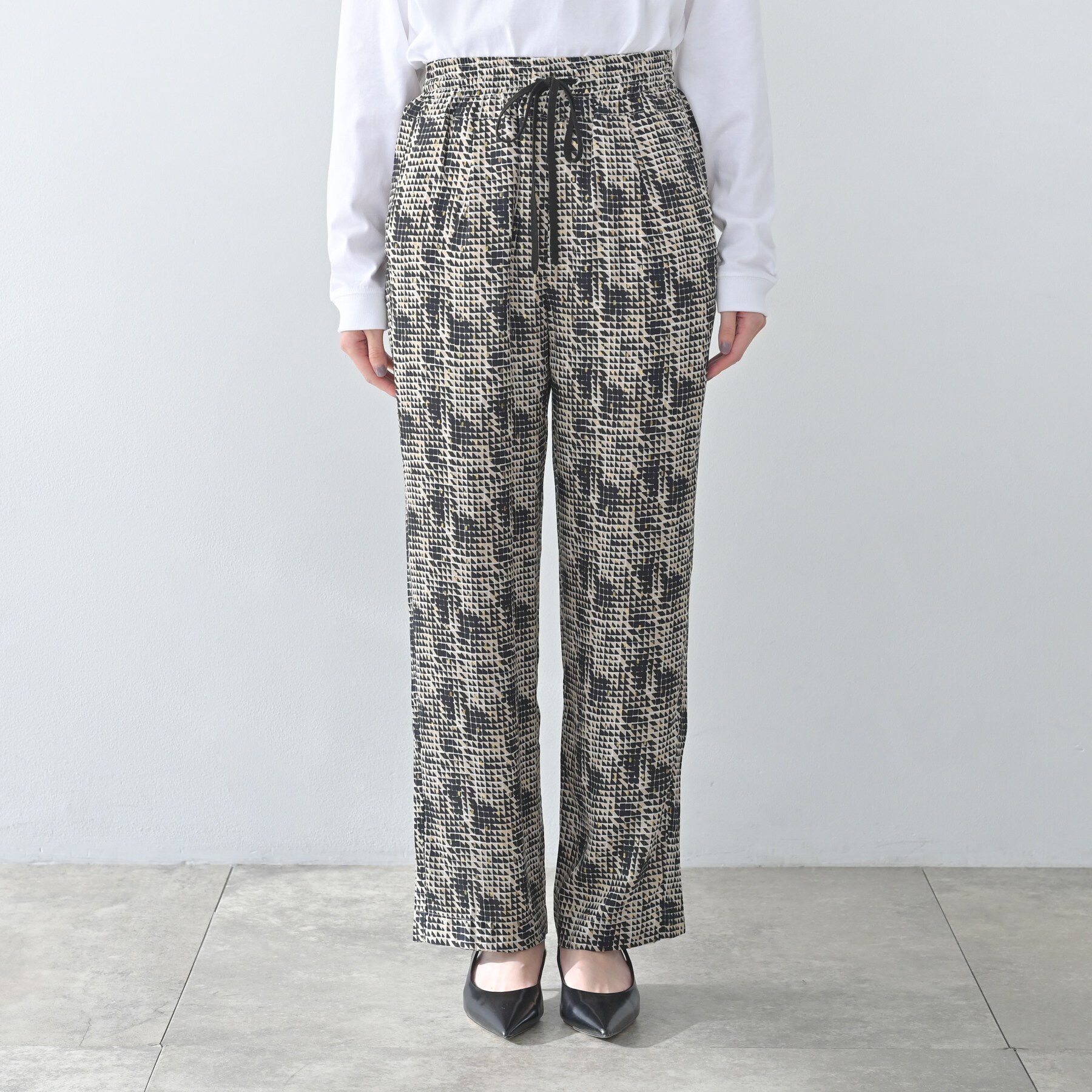 UNTITLED「【Munich】ワイドレッグイージーパンツ／geometric」|その他|