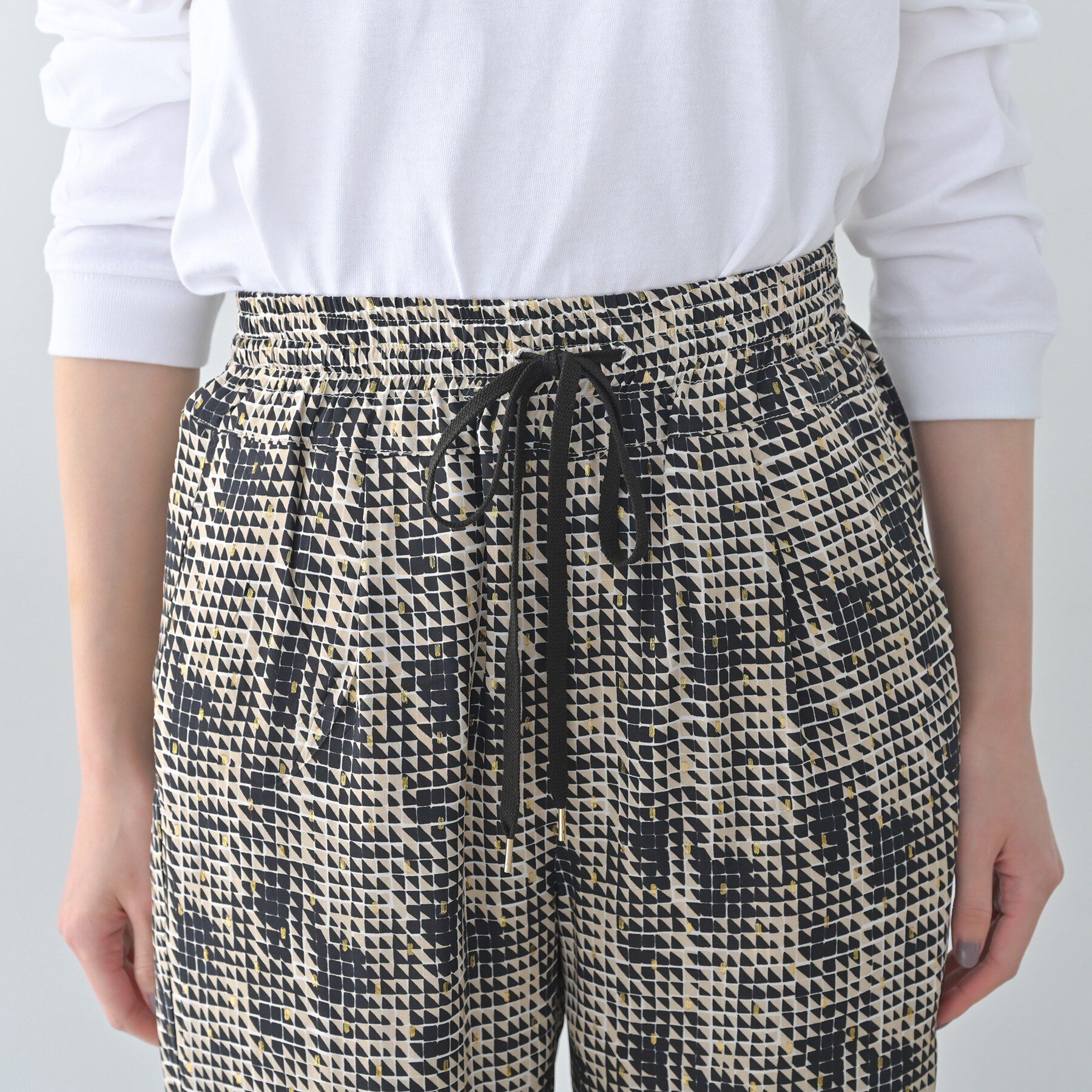 UNTITLED「【Munich】ワイドレッグイージーパンツ／geometric」|その他|