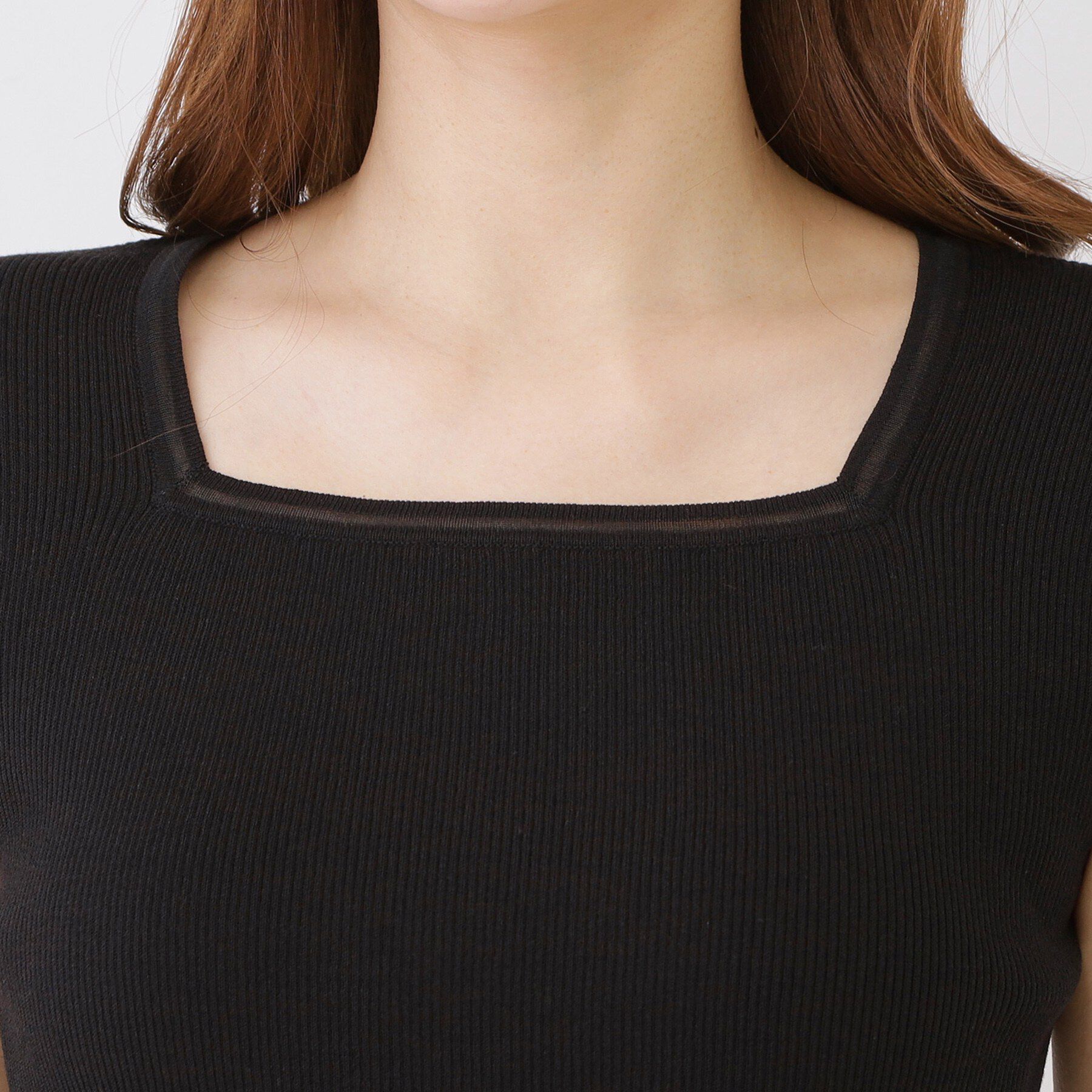 COUP DE CHANCE「【手洗い可】スクエアノースリーブトップス」|ニット・セーター|