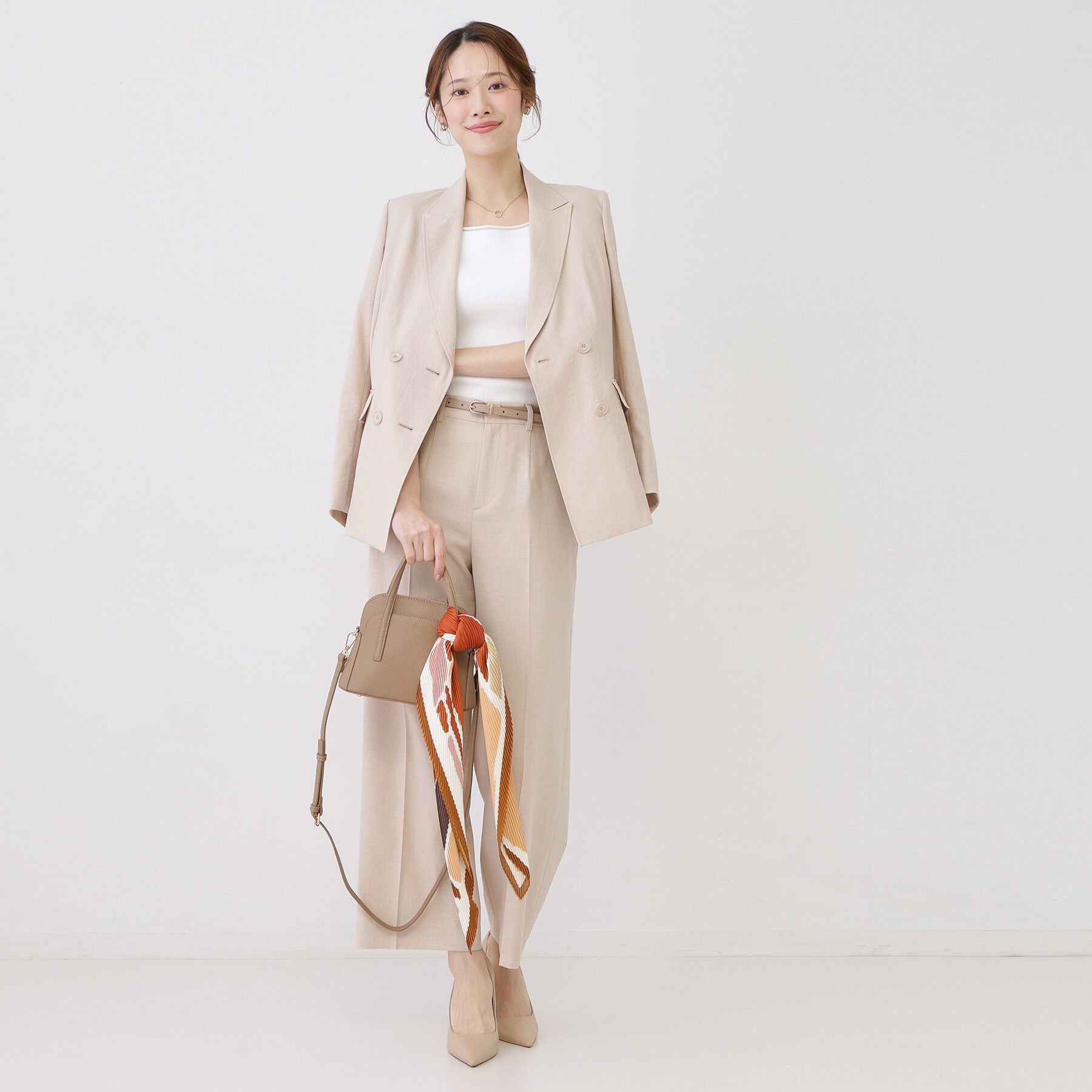 COUP DE CHANCE「【手洗い可】スクエアノースリーブトップス」|ニット・セーター|