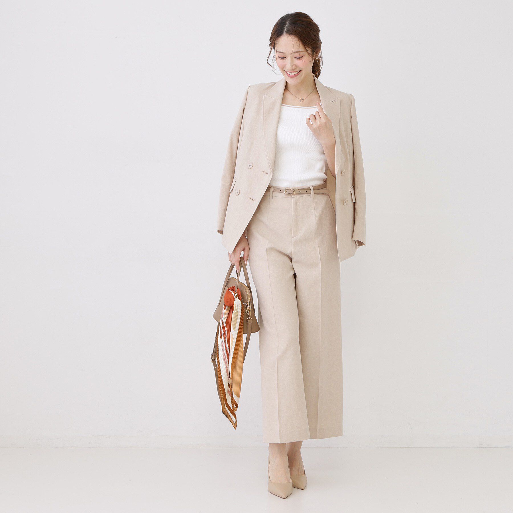 COUP DE CHANCE「【手洗い可】スクエアノースリーブトップス」|ニット・セーター|