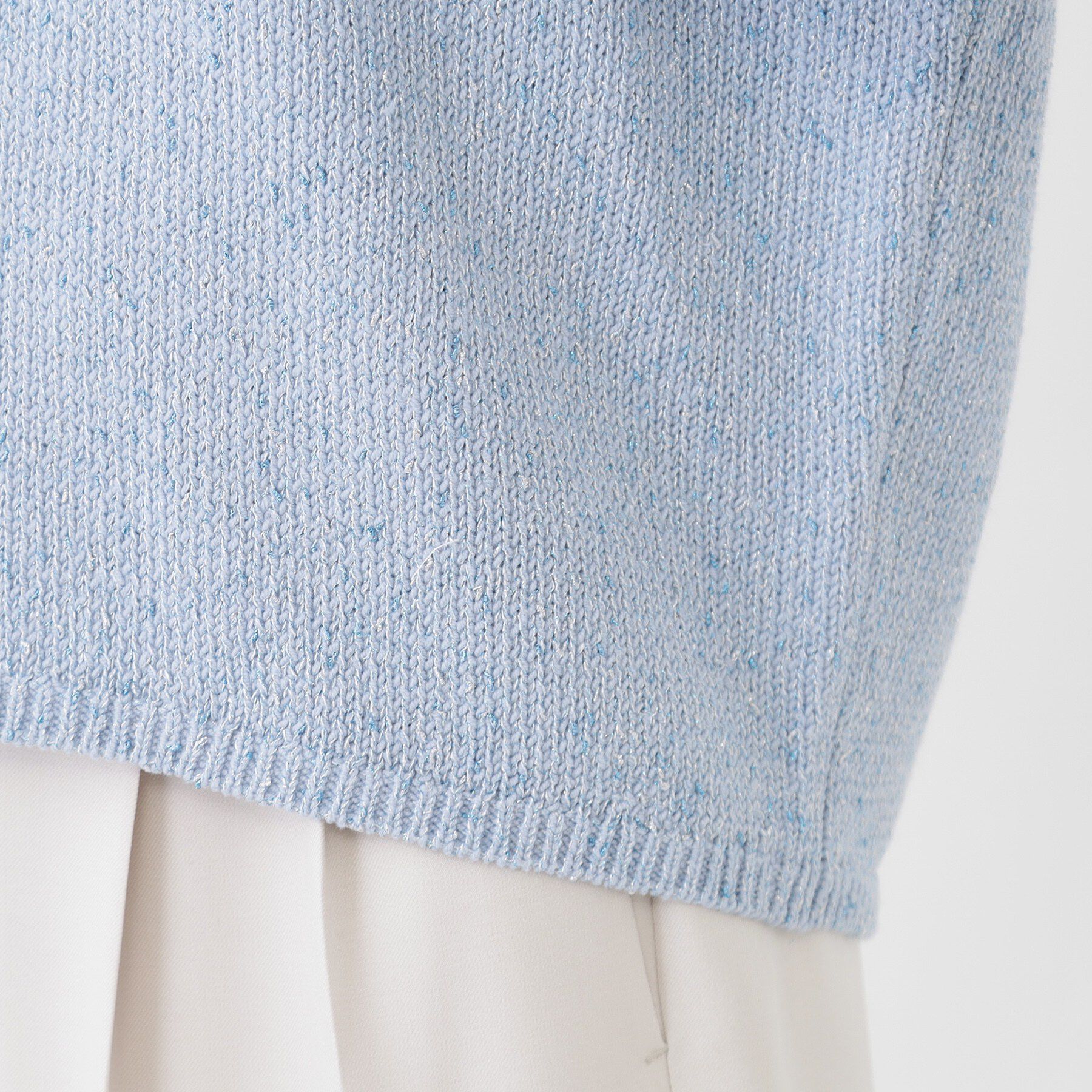 COUP DE CHANCE「【手洗い可／ラメ混】浅Vネックニットトップス」|ニット・セーター|