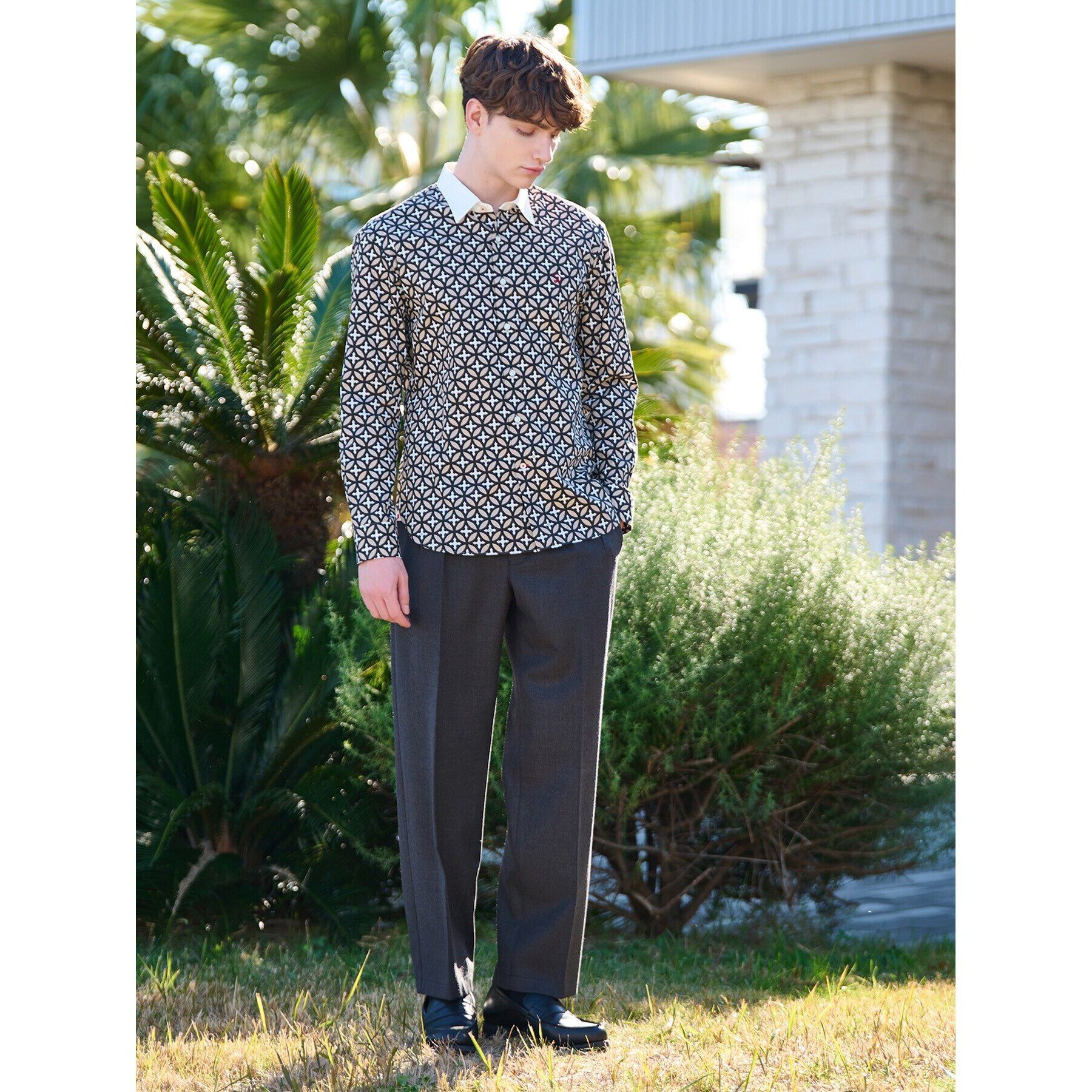 DRESSTERIOR「オーバーラップサークル クレリックシャツ」|シャツ・ブラウス|