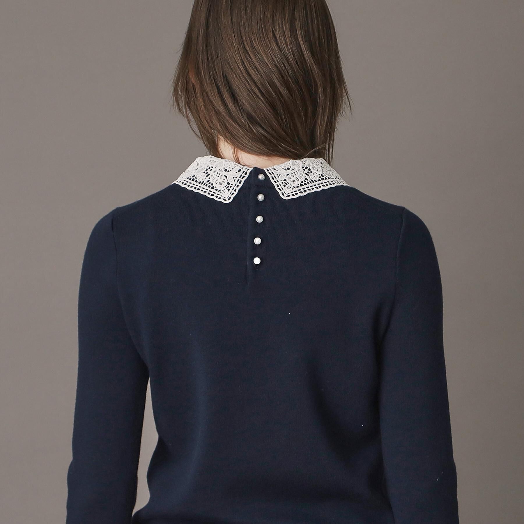 DRESSTERIOR「2WAYレースカラーニット」|ニット・セーター|