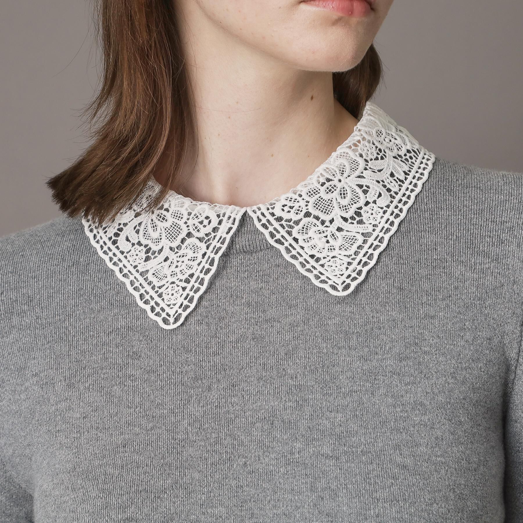 DRESSTERIOR「2WAYレースカラーニット」|ニット・セーター|