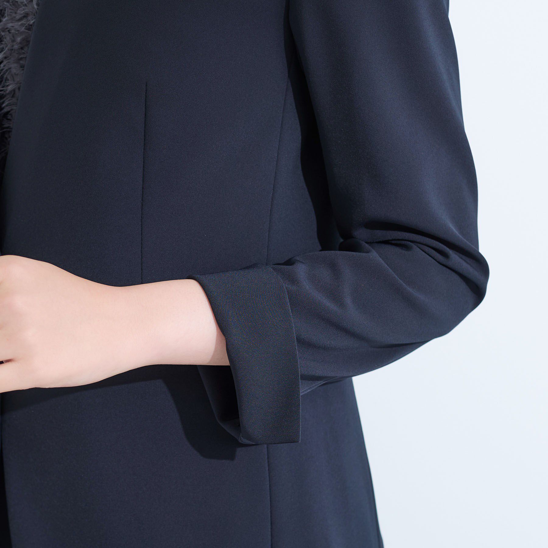 INDIVI「【洗える／UVケア】ストレッチノーカラージャケット」|スーツ|