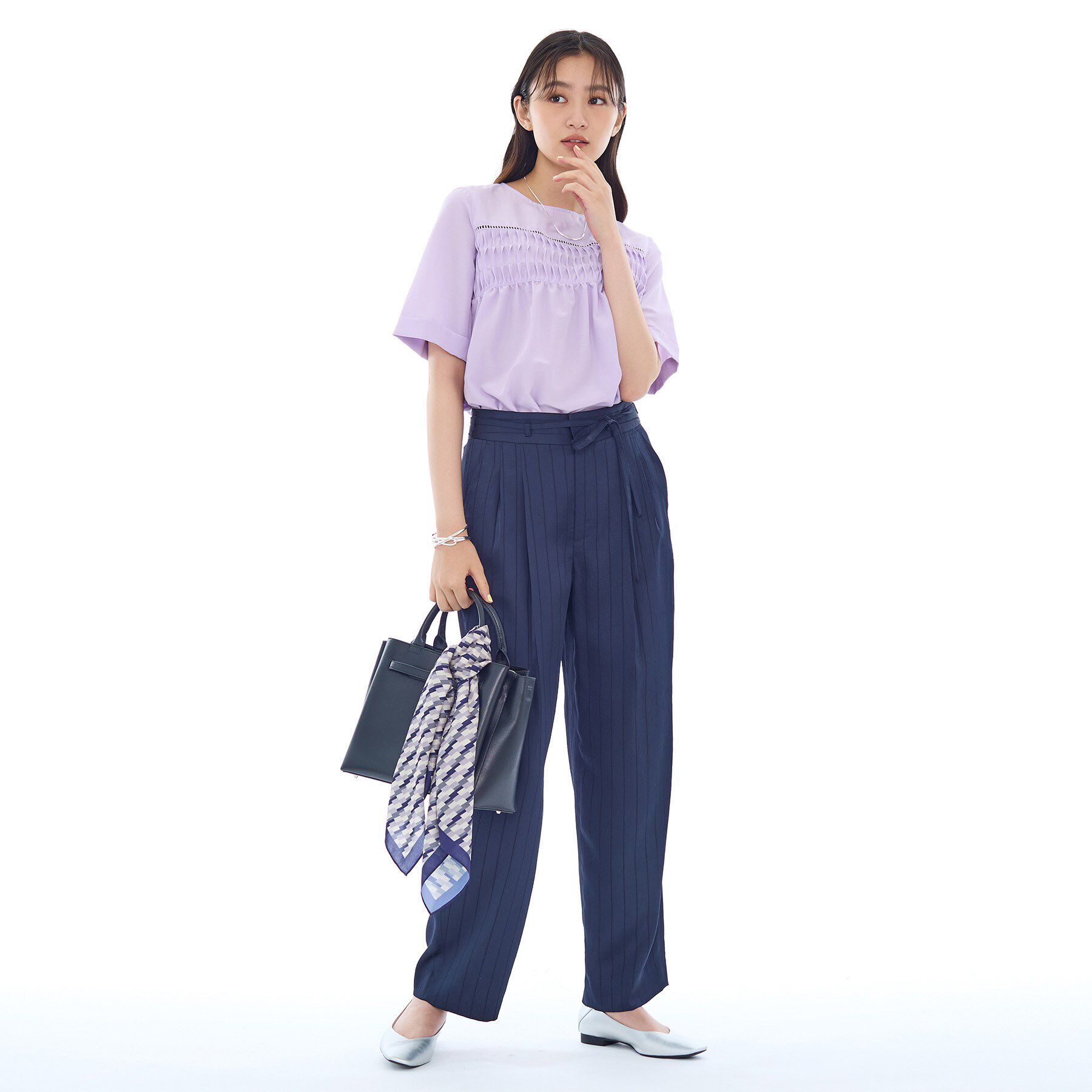 INDIVI「フィブリルブラウス」|シャツ・ブラウス|