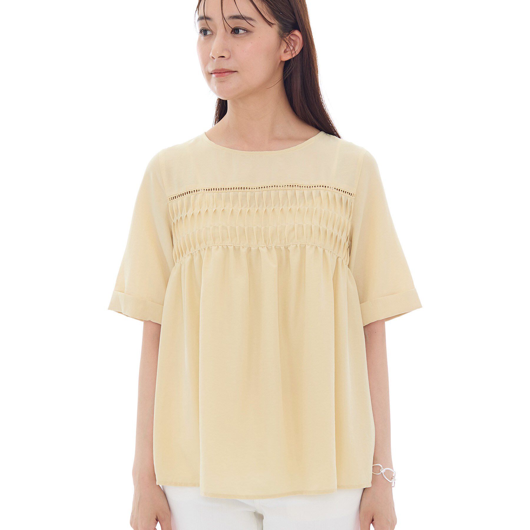 INDIVI「フィブリルブラウス」|シャツ・ブラウス|