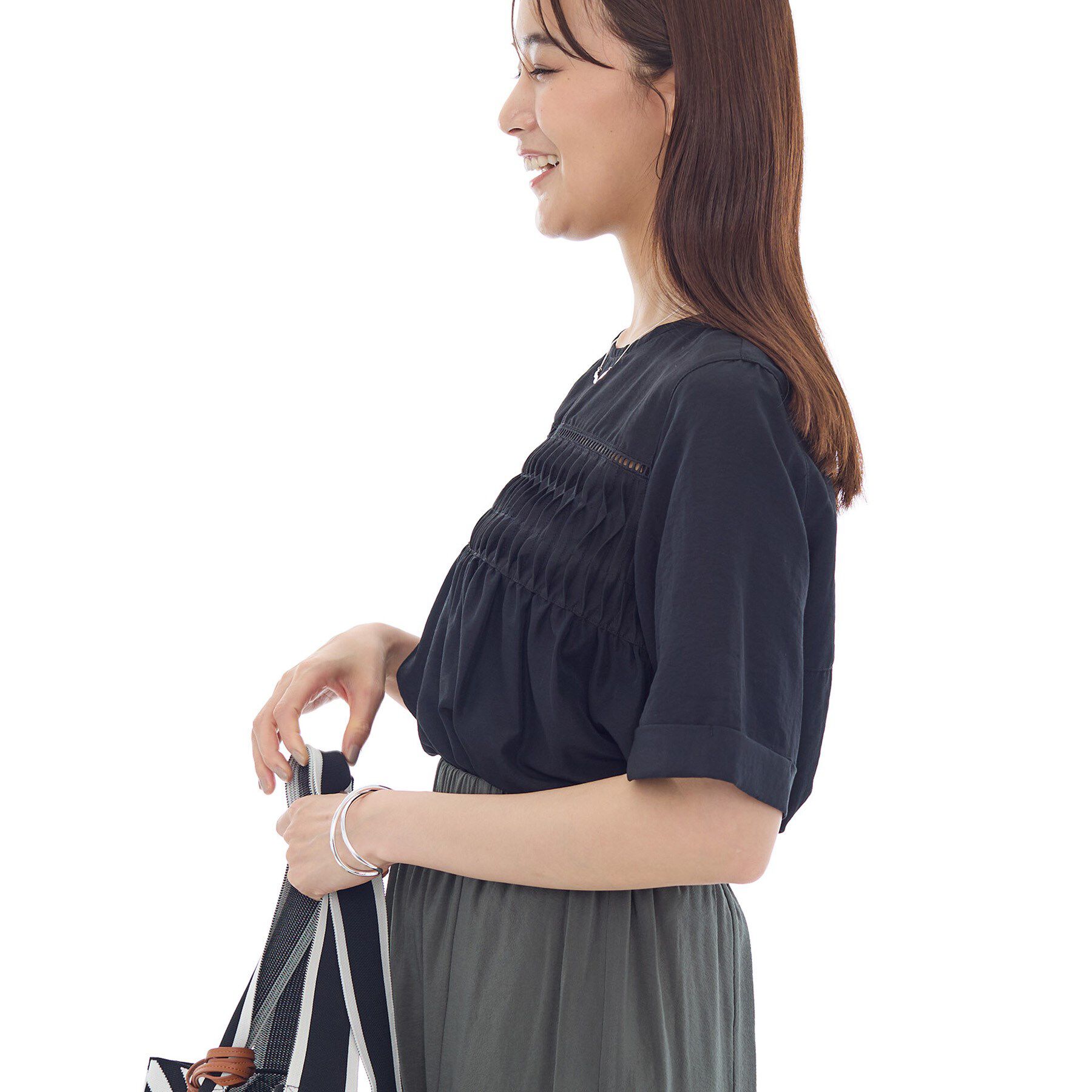 INDIVI「フィブリルブラウス」|シャツ・ブラウス|