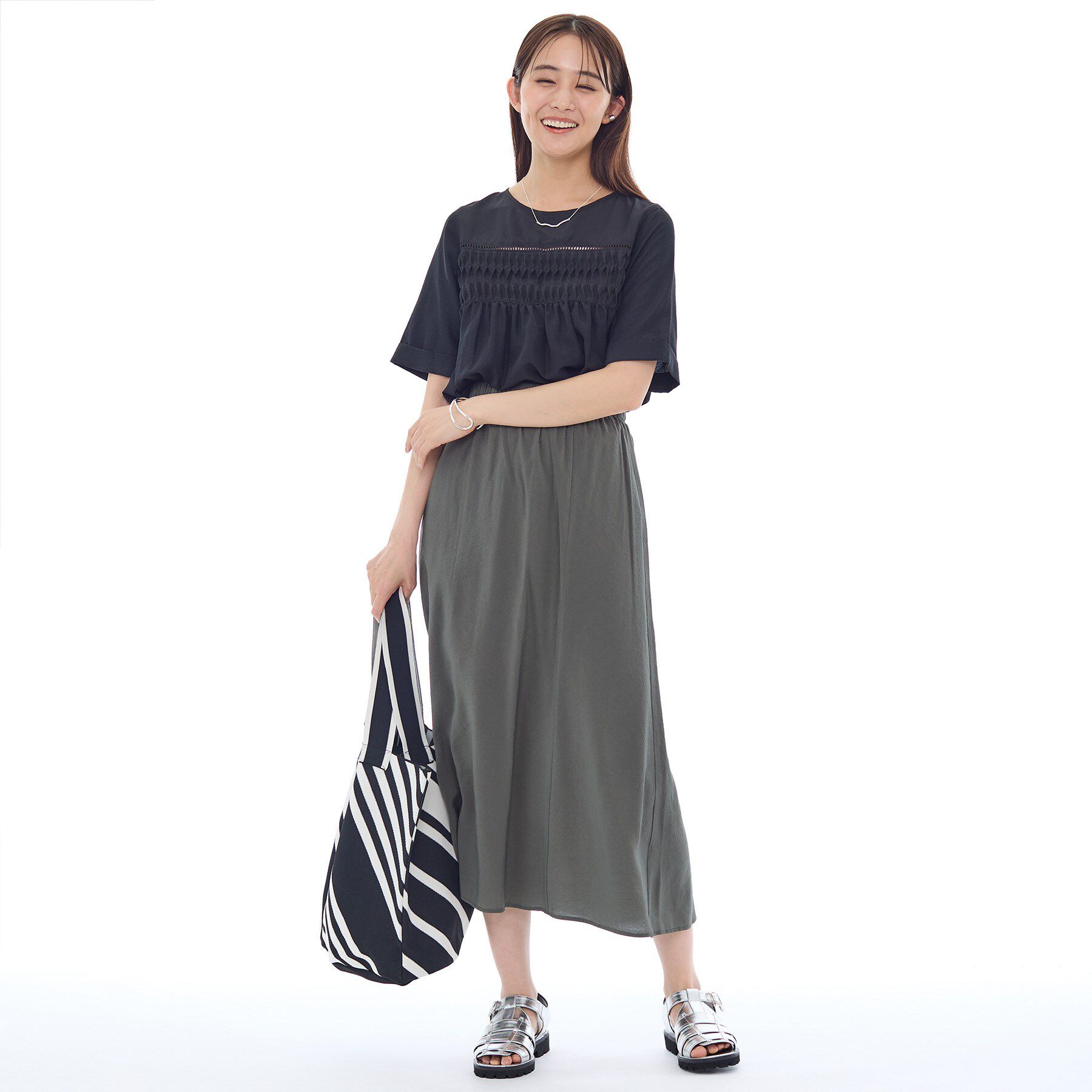 INDIVI「フィブリルブラウス」|シャツ・ブラウス|