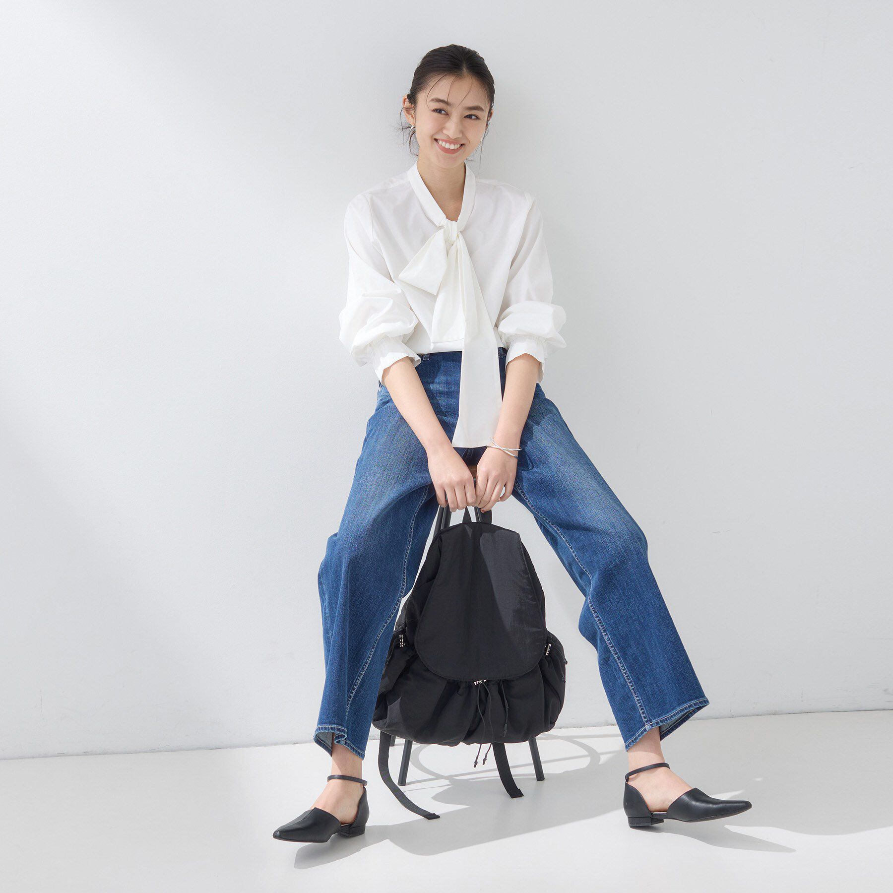 INDIVI「【超軽量／大人カジュアル】収納力◎！ギャザーフォルムリュック」|リュック|